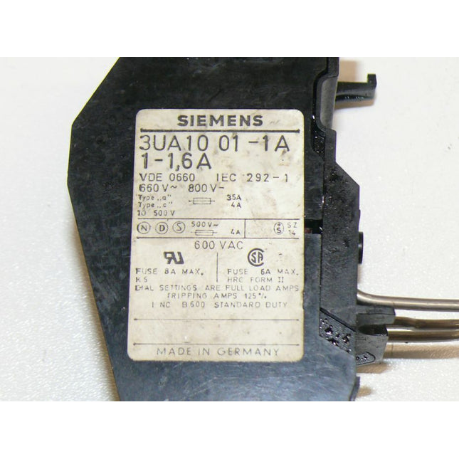 Siemens 3UA10 01-1A1-1,6A / 3UA10 Überlastrelais - Maranos.de