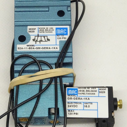 MAC Valves 52A-11-BOA-GM-GEMA-1KA / 40-120 PSI / 24VDC / 16W NEU-OVP - Maranos.de