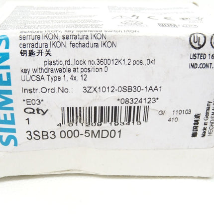 Siemens Schloss IKON 3SB3000-5MD01  / Neu OVP - Maranos.de