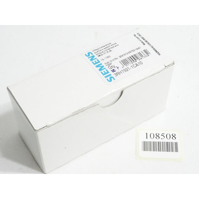 Siemens Hilffschalterblock 3RH1921-1CA10 / Inhalt:7 Stück / Neu OVP - Maranos.de