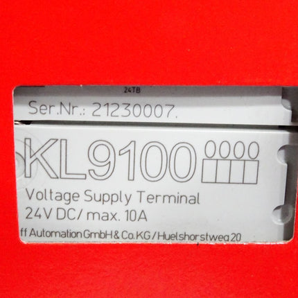 Beckhoff KL9100 Potentialeinspeiseklemme / Neu OVP versiegelt - Maranos.de