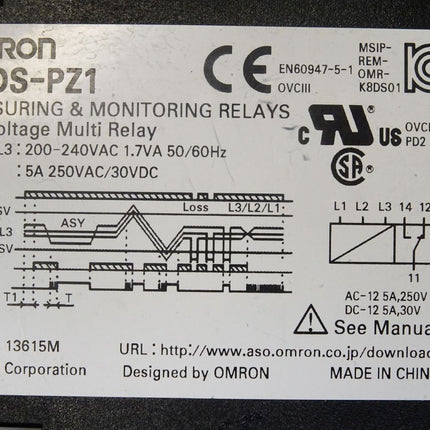 Omron K8DS-PZ1 / Measuring and monitoring relays / Neu - Maranos.de