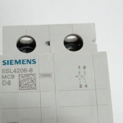 Siemens 5SL4206-8 MCB D6 Leitungsschutzschalter - Maranos.de