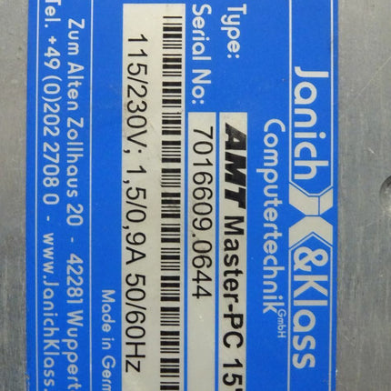 Janich & Klass Computertechnik AMT Master PC 15´´ Panel 7016609.0644 115/230V - Maranos.de