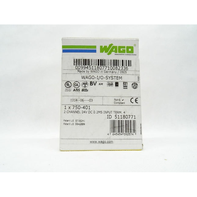Wago 750-401 2 channel 24VDC 0,2MS Input 750401 NEU-versiegelt - Maranos.de