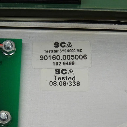 SCA Schucker SCA SYS6000MC Tastatur Panel Industrietastatur 90160.005006 - Maranos.de