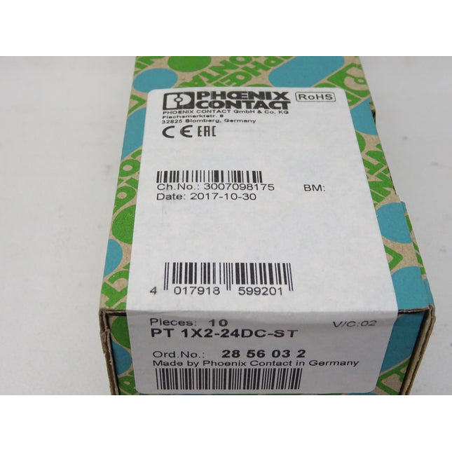 Phoenix Contact PT 1X2-24DC-ST / 2856032 / Inhalt:10Stück / Neu OVP versiegelt - Maranos.de