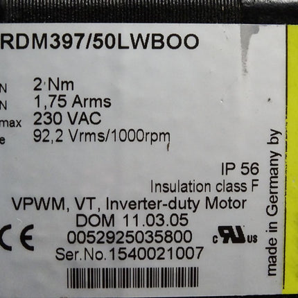 Berger Lahr VRDM397/50LWBOO Schrittmotor 92,2Vrms/1000rpm - Maranos.de