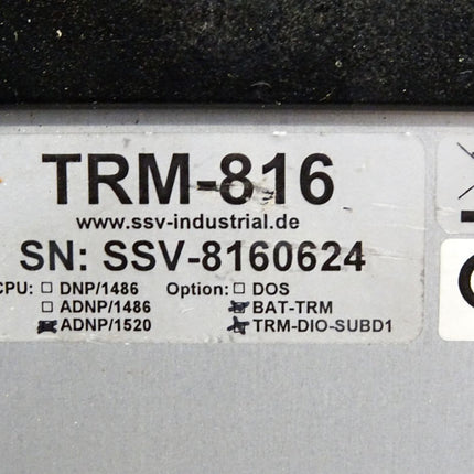 SSV Industrial Bedienterminal TRM-816 ADNP/1520 BAT-TRM TRM-DIO-SUBD1 - Maranos.de