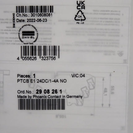 Phoenix Contact 2908261 PTCB E1 24DC/1-4A NO Elektronischer Geräteschutzschalter / Neu OVP - Maranos.de