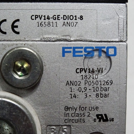 Festo 18210 CPV14-VI Ventilinsel + 165811 Elektrik-Anschaltung CPV14-GE-DI01-8 - Maranos.de