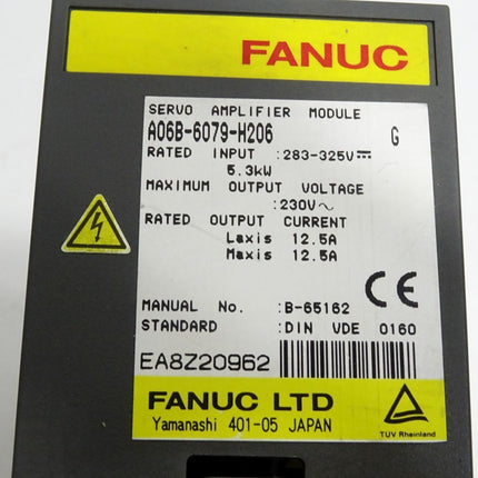 Fanuc Servo Amplifier Module A06B-6079-H206 5.3kW A99L-0162-0002 SHP-002 - Maranos.de