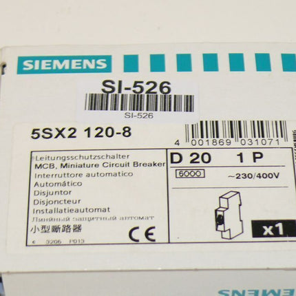 NEU - OVP Siemens 5SX2120-8 Leistungsschutzschalter 5SX2-120-8 - Maranos.de