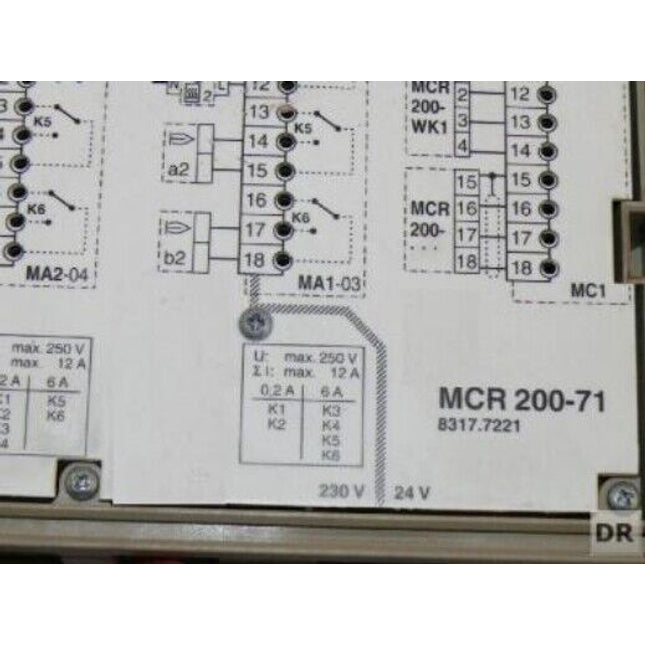 Honeywell MCR200-71 / MCR 200-71 // 8317.7221 - Maranos.de