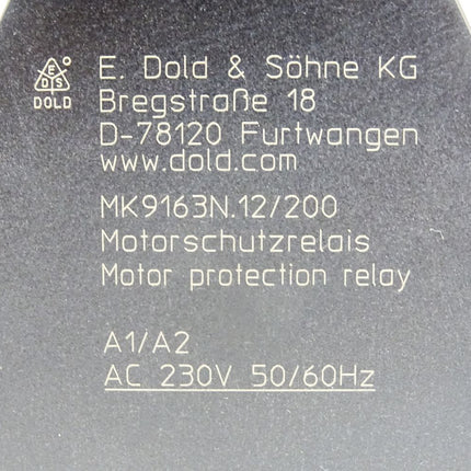 E.Dold & Söhne Motorschutzrelais MK9163N.12/200 - Maranos.de