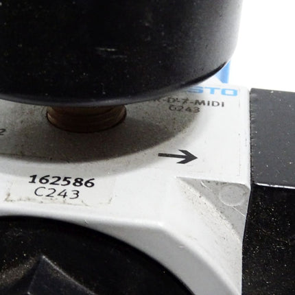 Festo 170682 Einschaltventil HE-D-MIDI + 170685 Abzweigmodul FRM-D-MIDI + 192561 Filter LF-D-5M-MIDI-A + 162586 LR-1/2-D-7-MIDI Druckregelventil - Maranos.de