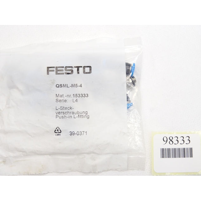 Festo L-Steckverschraubung 153333 QSML-M5-4 / Inhalt : 10 Stück / Neu OVP - Maranos.de