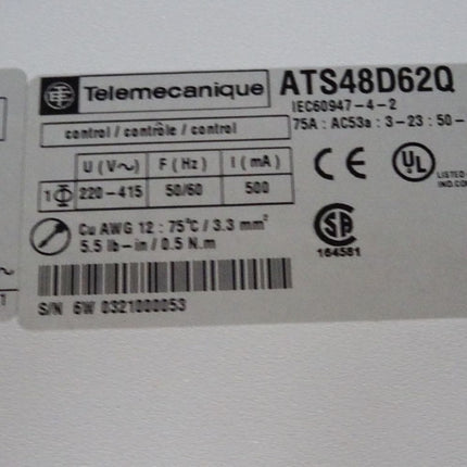 Telemecanique Schneider ATS48D62Q Sanftanlasser für Asynchronmotor 11-55kW / Neuwertig OVP - Maranos.de