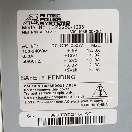 Autec Power Systems CPS250-1005 300-1036-00 - Maranos.de