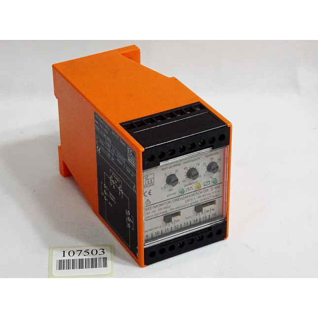 Ifm Electronic DD0022 D100/230VAC/10-10K Auswerteeinheit zur Drehzahlüberwachung - Maranos.de