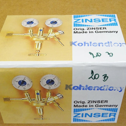 Zinser Kohlendioxyd Druckmiderer 20bar 2510260-020 Argon / Neu OVP versiegelt - Maranos.de