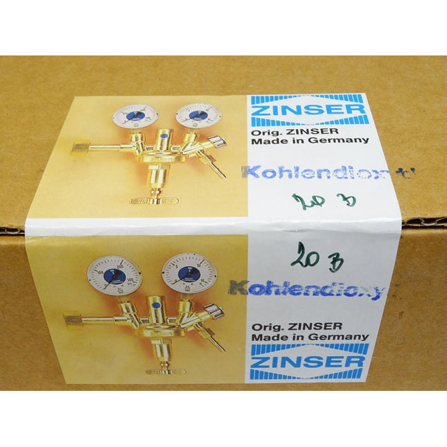 Zinser Kohlendioxyd Druckmiderer 20bar 2510260-020 Argon / Neu OVP versiegelt - Maranos.de