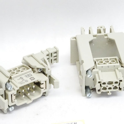 Harting Stecker Kontakteinsatz-Halterung Han6E-M-s 09330062601 + HAn6E-F-s 09330062701 - Maranos.de