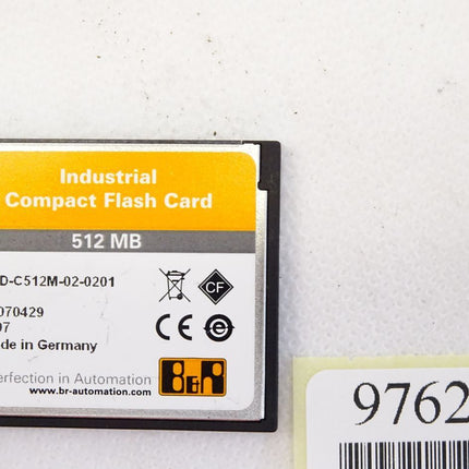 B&R CompactFlash Card 512MB 5CFCRD.0512-06 Rev.E0 - Maranos.de