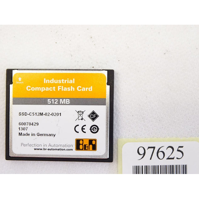 B&R CompactFlash Card 512MB 5CFCRD.0512-06 Rev.E0 - Maranos.de