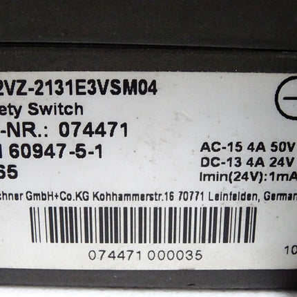 Euchner Safety Switch 074471 NZ2VZ-2131E3VSM04 Sicherheitsschalter - Maranos.de
