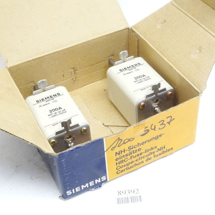 Siemens NH-Sicherungseinsätze 200A / 3NA3140 / Inhalt : 2 Stück / Neu OVP - Maranos.de