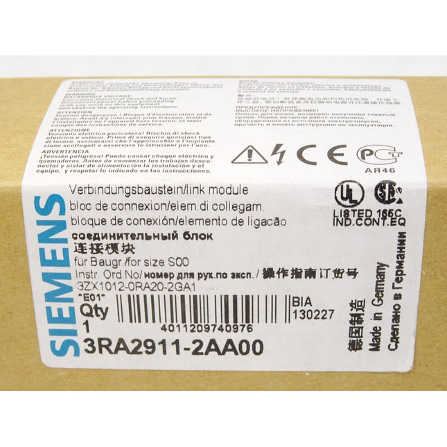 Siemens Verbindungsbaustein 3RA2911-2AA00 / Neu OVP - Maranos.de