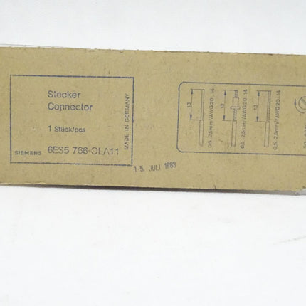 Siemens Stecker Connector 6ES5766-0LA11 / 6ES5 766-0LA11 / NEU-OVP versiegelt - Maranos.de