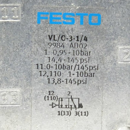 Festo 9984 Magnetventil VL/0-3-1/4 - Maranos.de