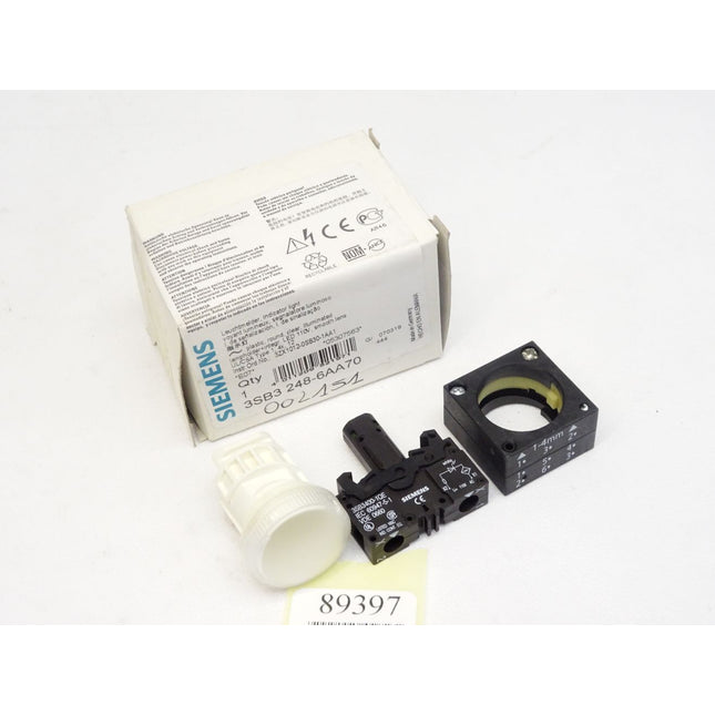 Siemens Leuchtmelder / 3SB3248-6AA70 mit 3SB3400-1QE / Neu OVP - Maranos.de