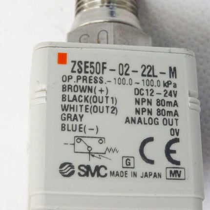SMC ZSE50F-02-22L-M Pressure Switch - Maranos.de