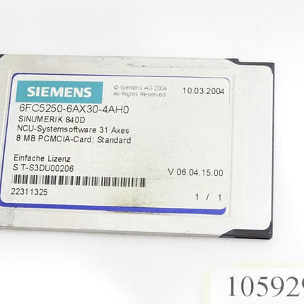 Siemens 8MB PCMCIA-Card 6FC5250-6AX30-4AH0 NCU Systemsoftware - Maranos.de