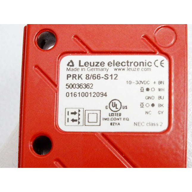 Leuze electronic Reflex-Lichtschranke polarisiert PRK8/66-S12 50036362 / Neu OVP - Maranos.de