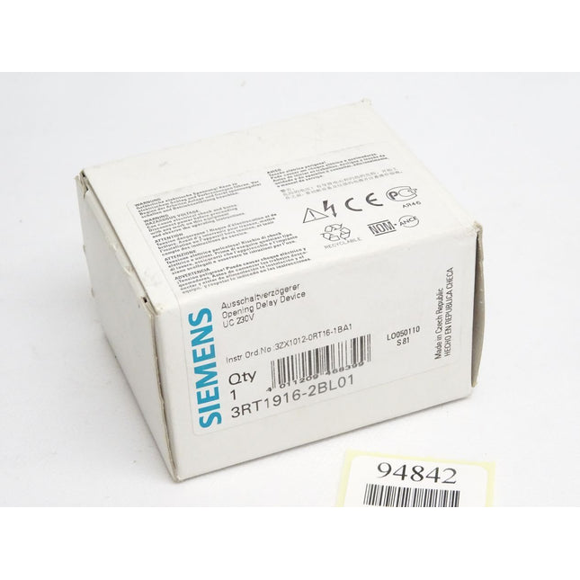 Siemens Ausschaltverzögerer 3RT1916-2BL01 / Neu OVP - Maranos.de