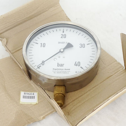Hagelschuer Rohrfedermanometer EN837-1 / 0...40bar / MR-20 160040 / Neu OVP - Maranos.de