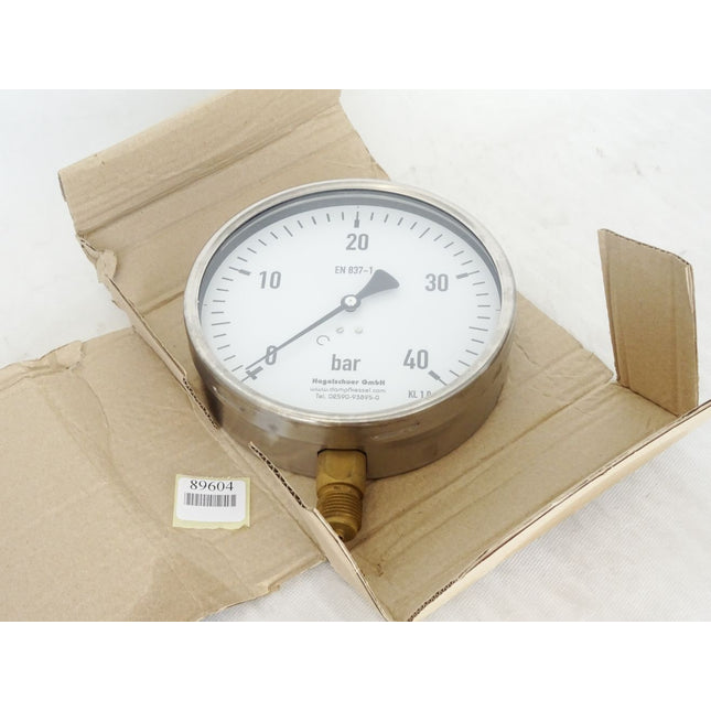 Hagelschuer Rohrfedermanometer EN837-1 / 0...40bar / MR-20 160040 / Neu OVP - Maranos.de