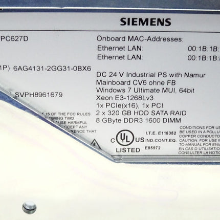 Siemens Simatic IPC627D 6AG4131-2GG31-0BX6 - Maranos.de