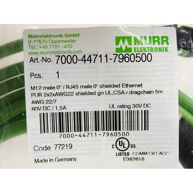 Murr Elektronik Kabel 7000-44711-7960500 / Neu OVP - Maranos.de