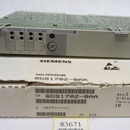 Siemens TELEPERM M 6DS1702-8AA E:10 / 6DS1 702-8AA / Neu mit OVP - Maranos.de