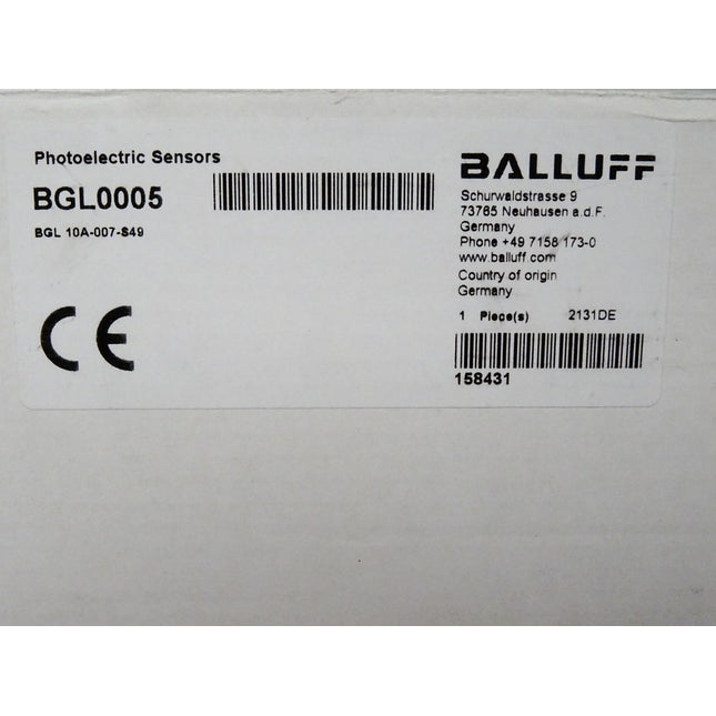 Balluff Photoelectric Sensor BGL0005 BGL 10A-007-S49 / Neu OVP - Maranos.de