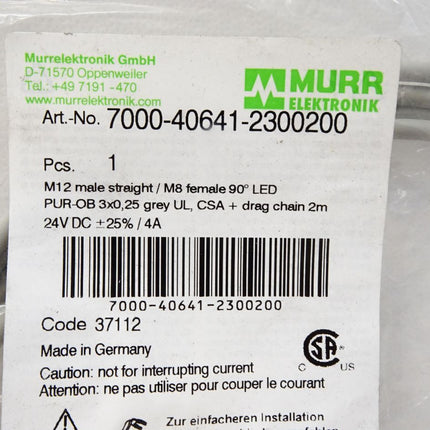 Murr Elektronik Kabel 7000-40641-2300200 / Neu OVP - Maranos.de
