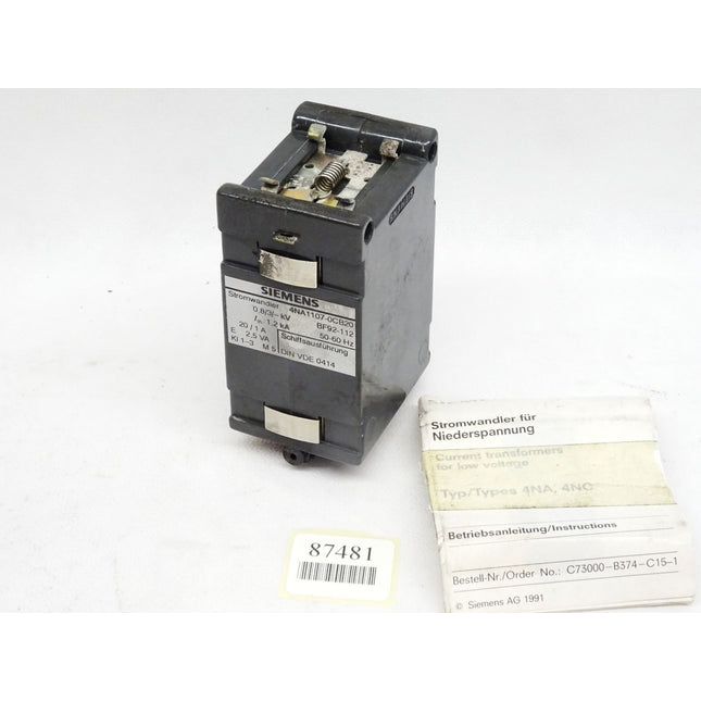 Siemens Stromwandler 4NA1107-0CB20 - Maranos.de