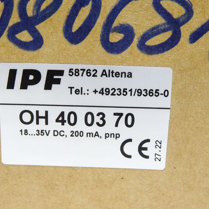 Ipf electronic OH 40 03 70 / OH400370 / Neu OVP - Maranos.de