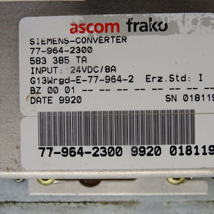 Siemens OP031 10.4" 6FC5203-0AB11-0AA2 MMC100 6FC5210-0DA00-1AA1 Converter 77-964-2300 - Maranos.de