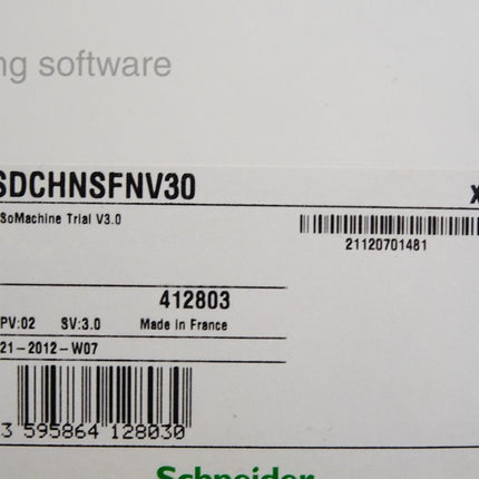 Schneider Electric MSDCHNSFNV30 412803 SoMachine Trial V3.0 / Neu OVP - Maranos.de